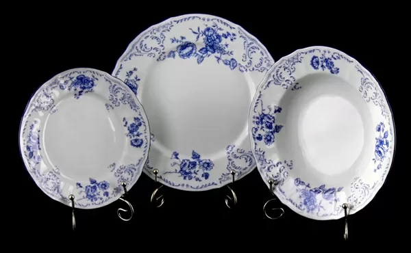 Набор тарелок на 6персон 18 предметов Bernadotte синяя роза