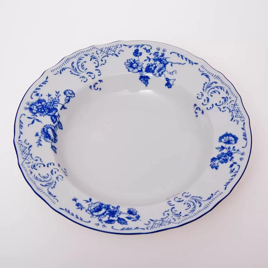 Набор глубоких тарелок 23 см.6шт. Bernadotte синяя роза
