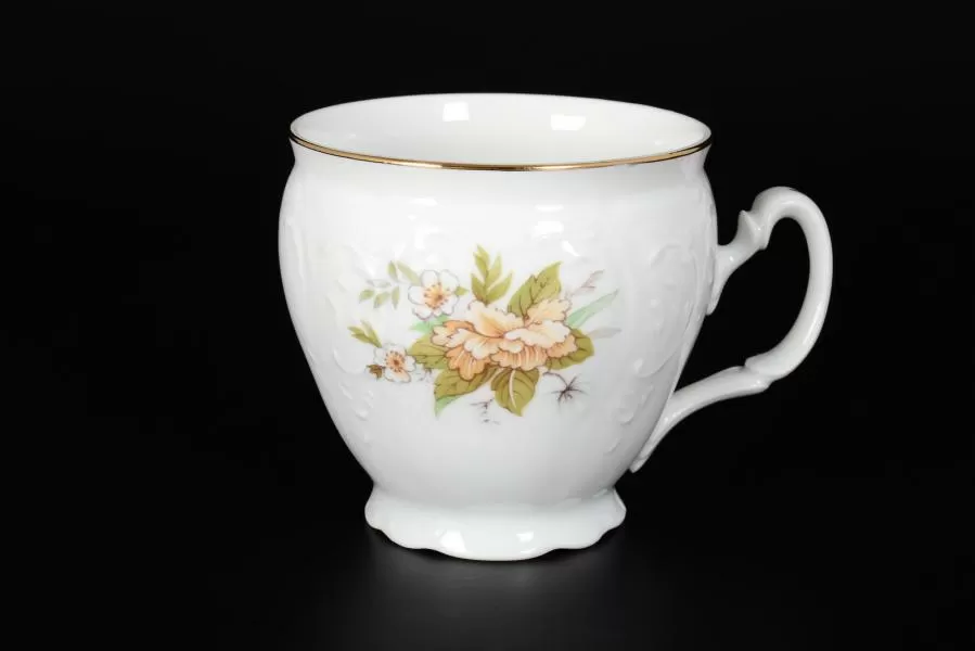 Набор чайных кружек бочка 240 мл Bernadotte Зеленый цветок (6 шт)
