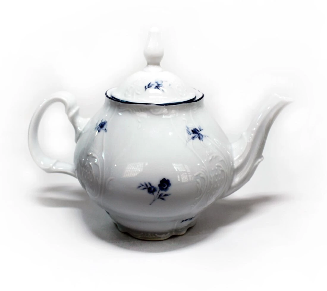 Чайник 1,20 л с крышкой, Bernadotte, декор Синий цветок