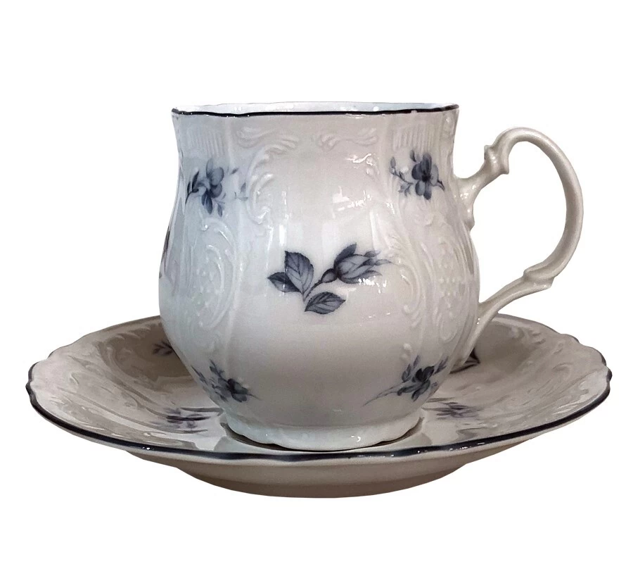 Набор чайных пар JONÁŠ 310 мл, 6 шт. блюдце 160 мм, Bernadotte, декор Синий цветок